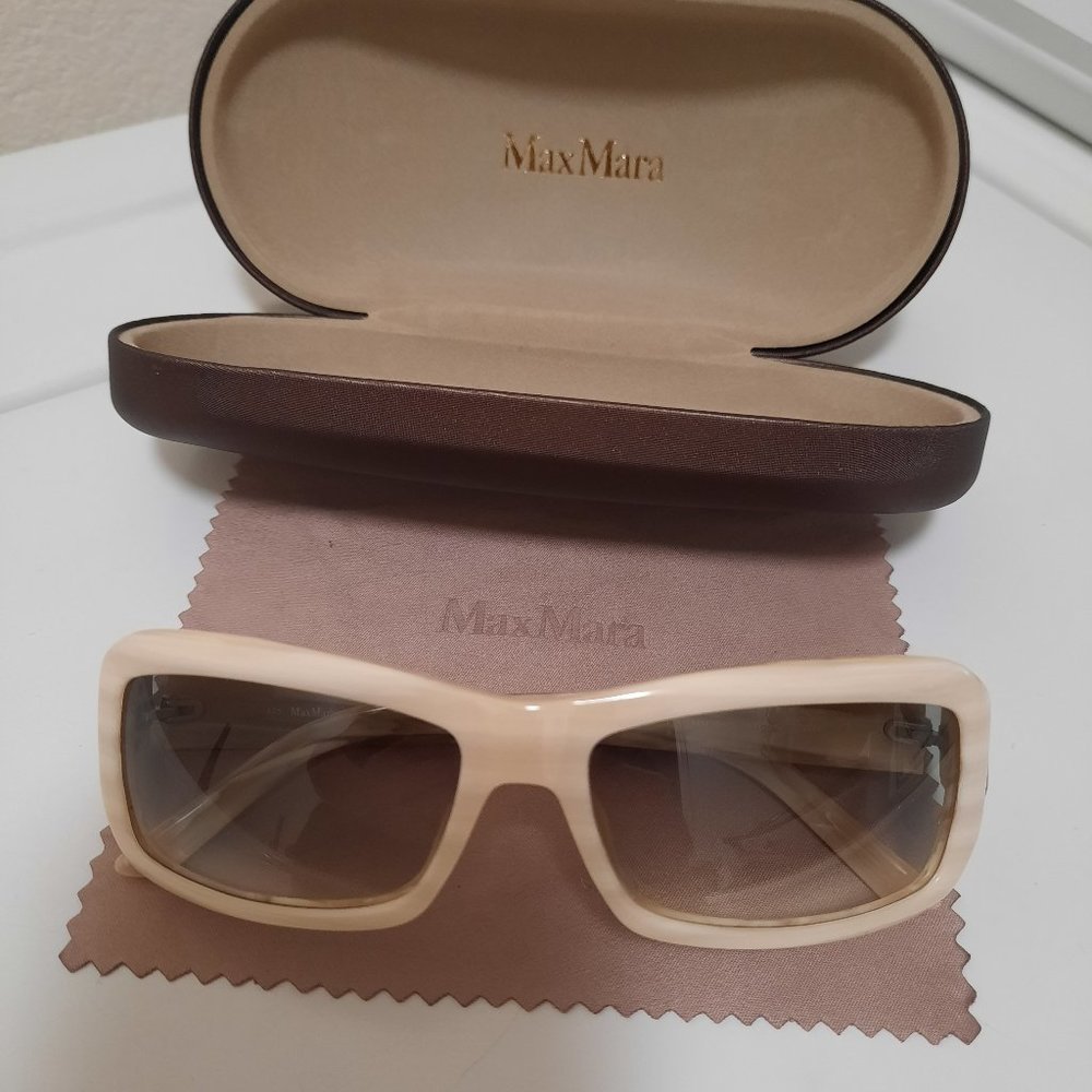Max Mara MM 906 /S sunglasses 807Y1 Beige 57mm WOMEN Designer Sunglasses